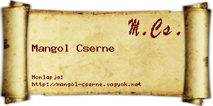 Mangol Cserne névjegykártya